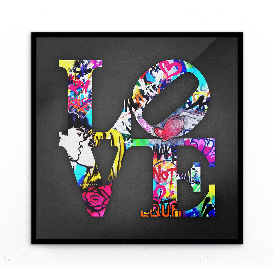 Graffiti Love Print | Striking Pop Art Inspired by John Anthony