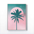 Arabian Sunset Palm Tree Print | Serene Tropical Wall Art 