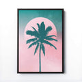 Arabian Sunset Palm Tree Print | Serene Tropical Wall Art 