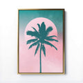 Arabian Sunset Palm Tree Print | Serene Tropical Wall Art 