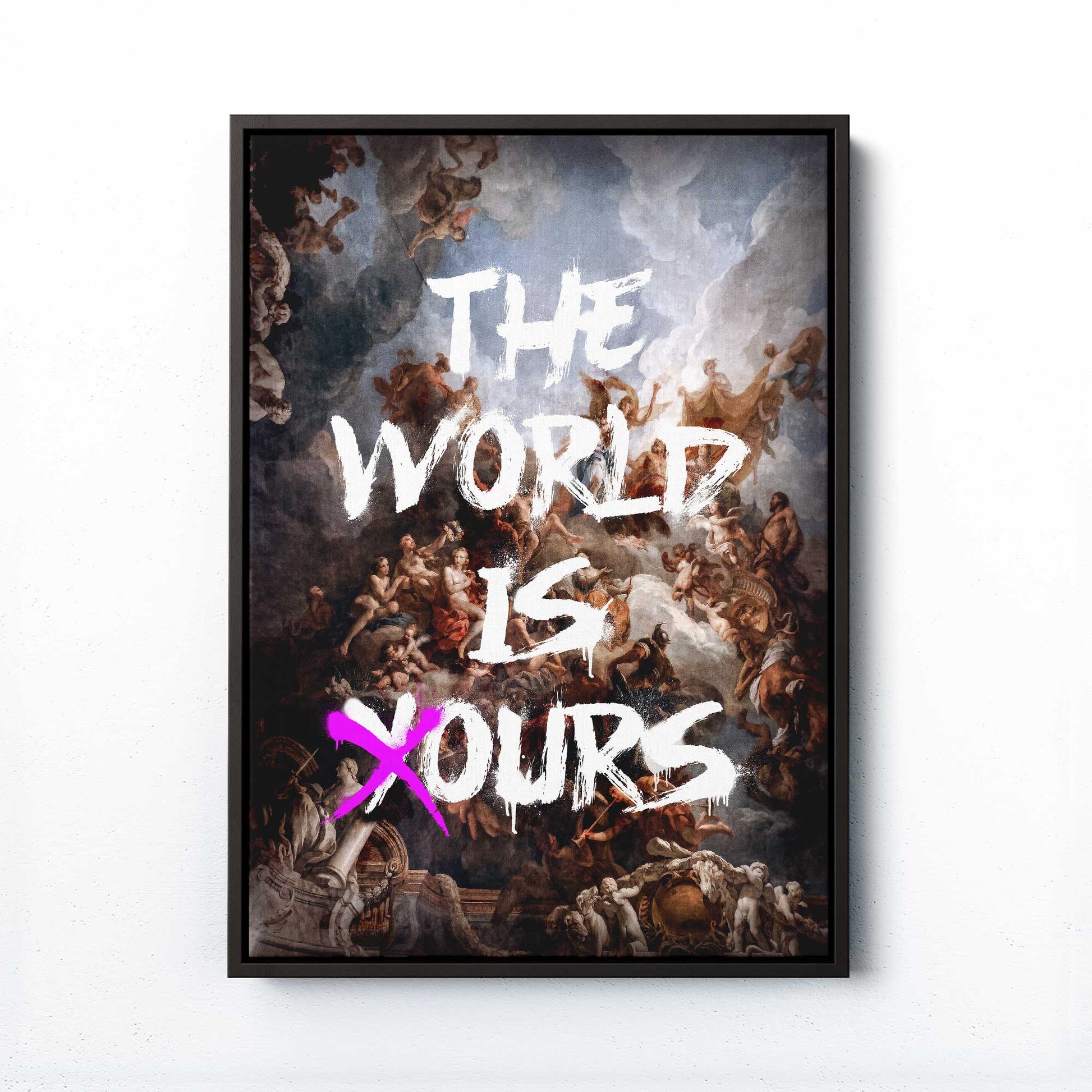 THE WORLD IS OURS PRINT - Rococo Opulence Meets Bold Street Art