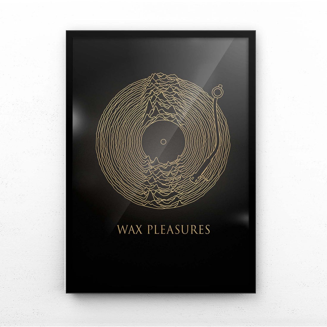 WAX PLEASURES PRINT - Iconic Vinyl Record Art with Joy Division Style